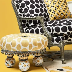 MacKenzie-Childs Spot On Tuffet - Buttercup* Living Room