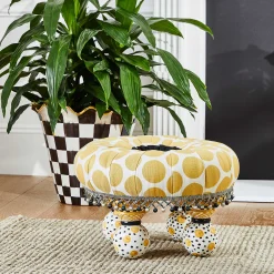 MacKenzie-Childs Spot On Tuffet - Buttercup* Living Room