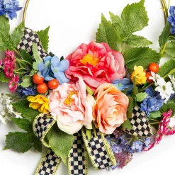 MacKenzie-Childs Spring Blooms Hoop Wreath* Entryway & Porch