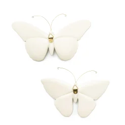 MacKenzie-Childs Sterling Check Butterfly Duo Wall Decor* Room Accents