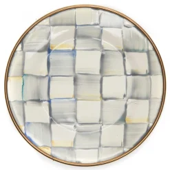 MacKenzie-Childs Sterling Check Enamel Appetizer Plates - Set Of 4* Outdoor Entertaining