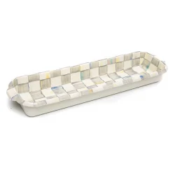 MacKenzie-Childs Sterling Check Enamel Baguette Dish* Outdoor Entertaining