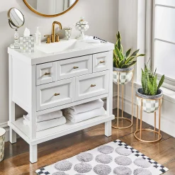 MacKenzie-Childs Sterling Check Enamel Boutique Tissue Box Cover* Bed & Bath