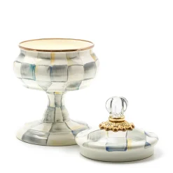MacKenzie-Childs Sterling Check Enamel Curiosity Pot* Bed & Bath