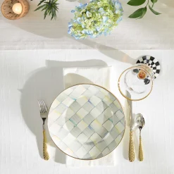 MacKenzie-Childs Sterling Check Enamel Dinner Plate* Outdoor Entertaining