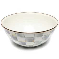 MacKenzie-Childs Sterling Check Enamel Everyday Bowl - Large* Serveware