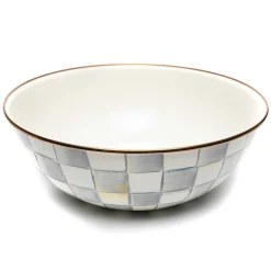 MacKenzie-Childs Sterling Check Enamel Everyday Bowl - Extra Large* Serveware