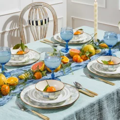 MacKenzie-Childs Sterling Check Enamel Everyday Bowl* Outdoor Entertaining