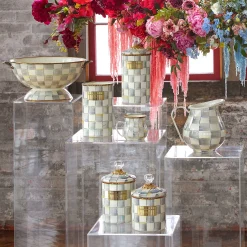 MacKenzie-Childs Sterling Check Enamel Mug* Outdoor Entertaining