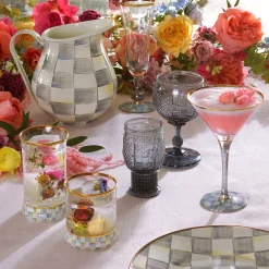 MacKenzie-Childs Sterling Check Enamel Pitcher* Outdoor Entertaining