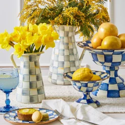 MacKenzie-Childs Sterling Check Enamel Practical Pitcher - Medium* Outdoor Entertaining