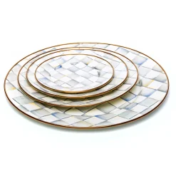 MacKenzie-Childs Sterling Check Enamel Salad/Dessert Plate* Outdoor Entertaining