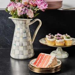 MacKenzie-Childs Sterling Check Enamel Salad/Dessert Plate* Outdoor Entertaining