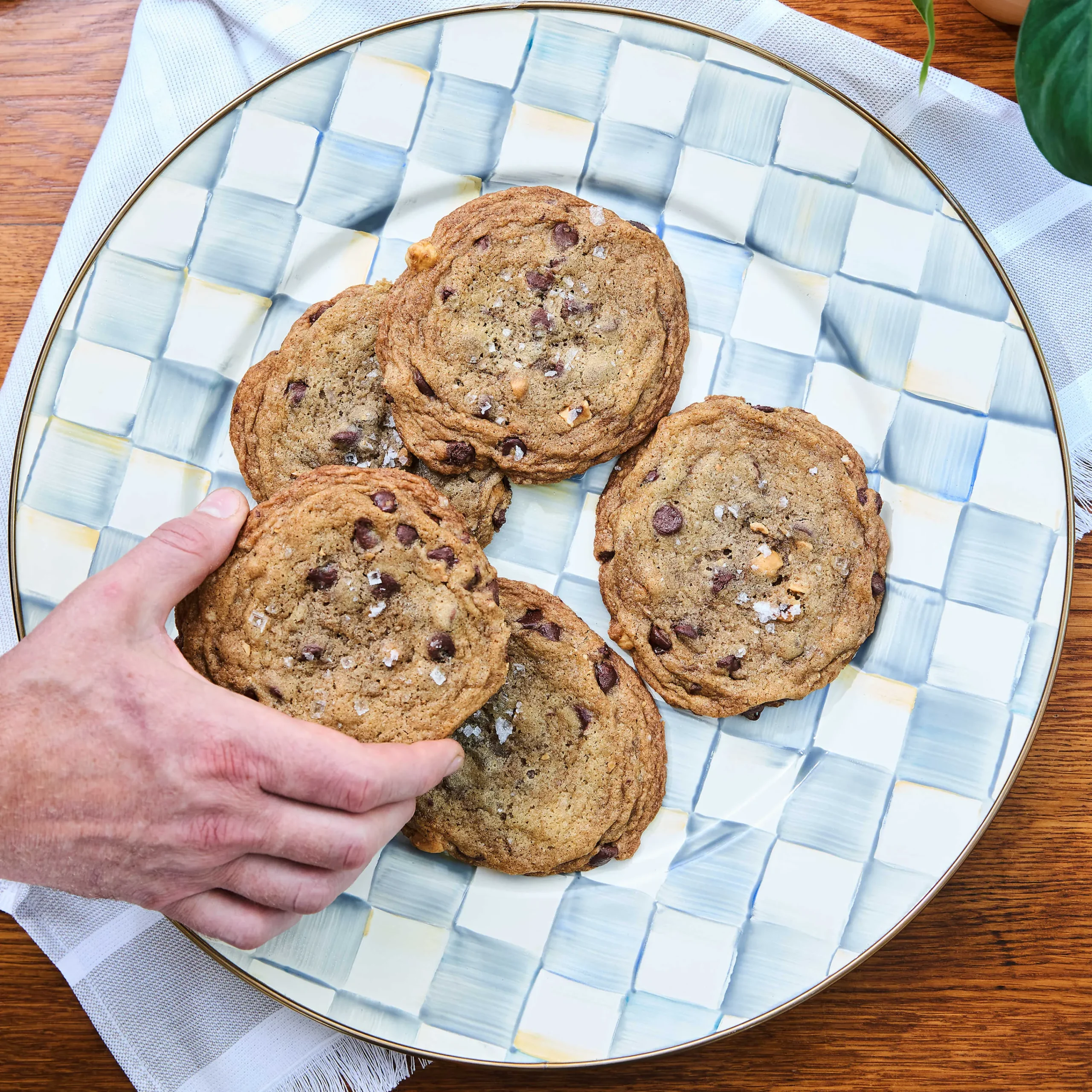 MacKenzie-Childs Sterling Check Enamel Serving Platter* Outdoor Entertaining