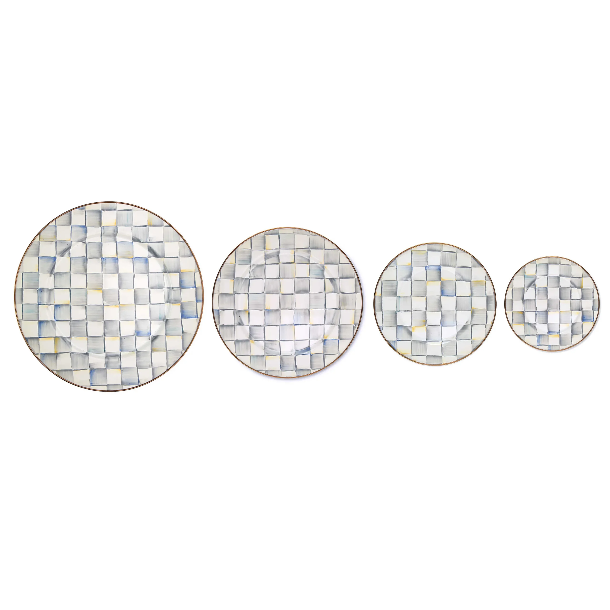 MacKenzie-Childs Sterling Check Enamel Serving Platter* Outdoor Entertaining