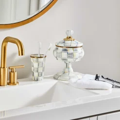 MacKenzie-Childs Sterling Check Enamel Tumbler - 10 Ounce* Outdoor Entertaining