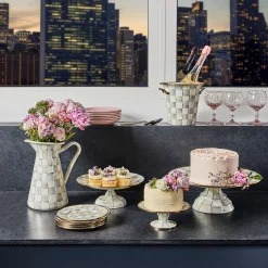 MacKenzie-Childs Sterling Check Enamel Wine Cooler* Outdoor Entertaining