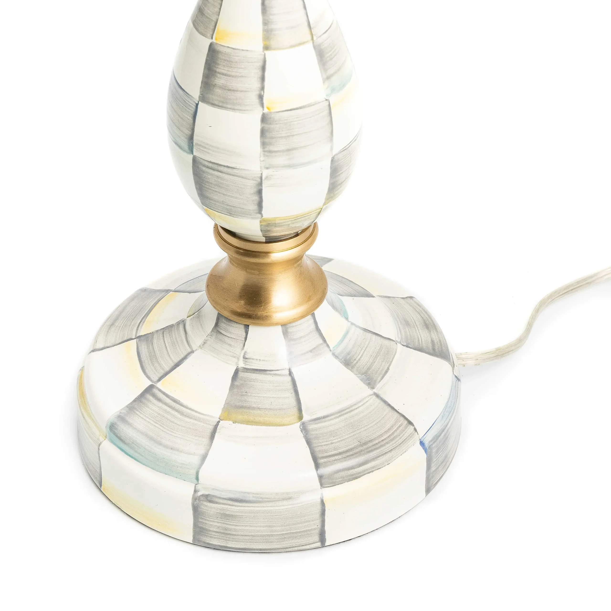 MacKenzie-Childs Sterling Check Enamelware Reading Table Lamp* Lighting