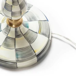 MacKenzie-Childs Sterling Check Enamelware Reading Floor Lamp* Lighting