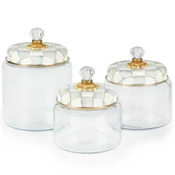 MacKenzie-Childs Sterling Check Kitchen Canister - Small* Kitchen Storage & Organization