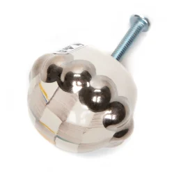 MacKenzie-Childs Sterling Check Petit Four Knob* Room Accents