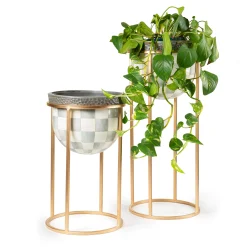 MacKenzie-Childs Sterling Check Plant Stand - Tall* Pots & Planters