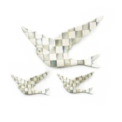 MacKenzie-Childs Sterling Check Swallowtail Duo Wall Decor* Room Accents