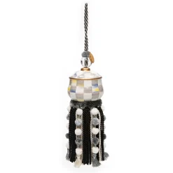 MacKenzie-Childs Sterling Check Tassel* Room Accents