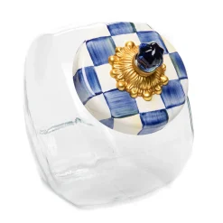 MacKenzie-Childs Sweets Jar With Royal Check Enamel Lid* Kitchen Storage & Organization