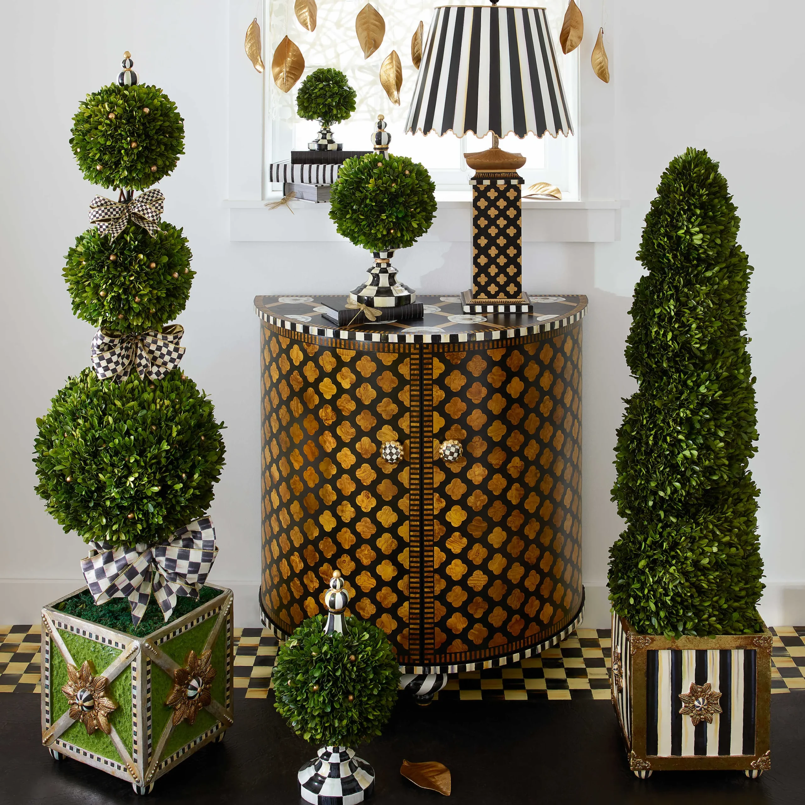 MacKenzie-Childs Swirl Topiary* Greenery & Florals