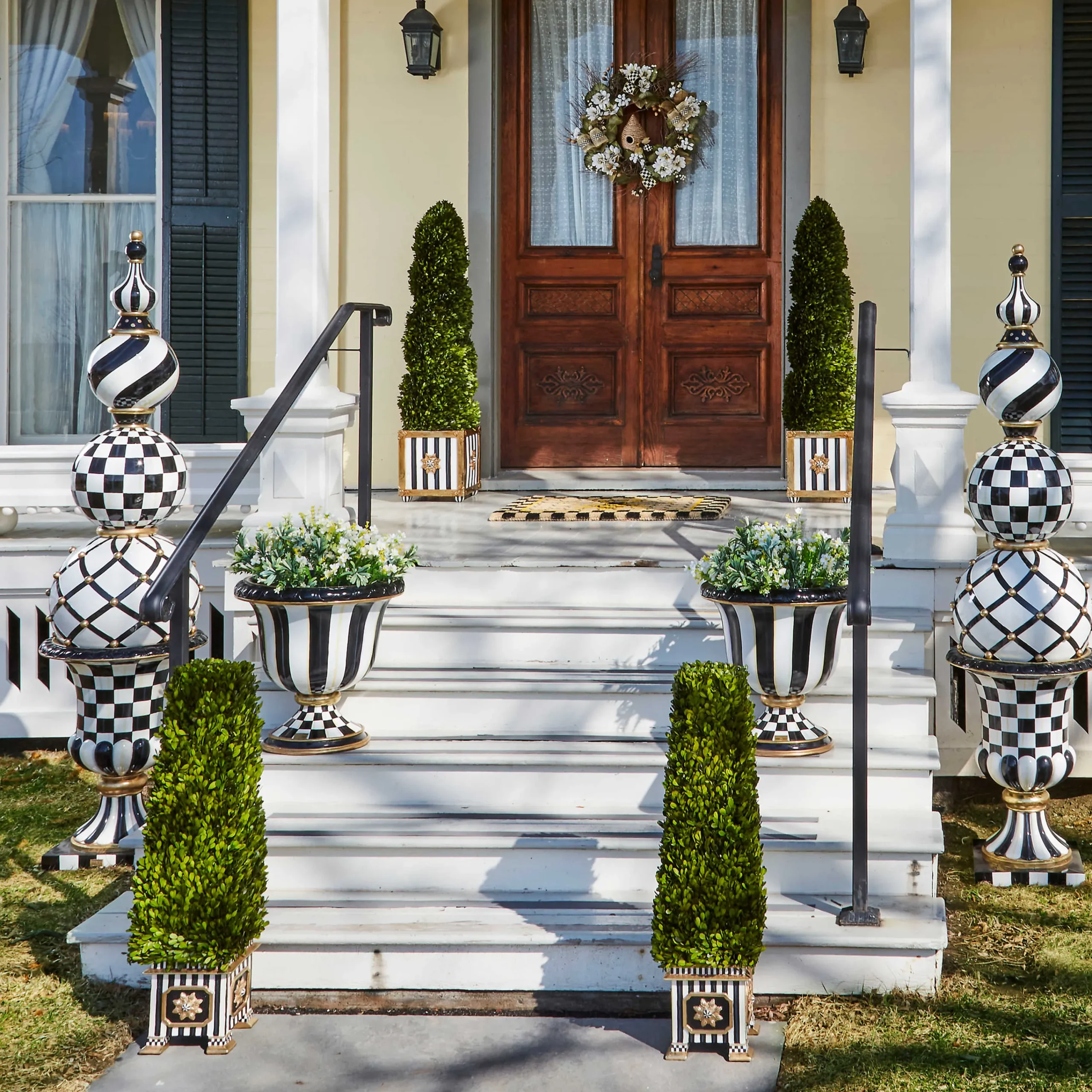 MacKenzie-Childs Swirl Topiary* Greenery & Florals