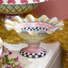 MacKenzie-Childs Taylor Fluted Rim Compote - Odd Fellows* Outdoor Entertaining