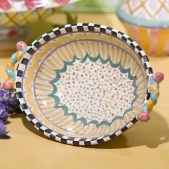 MacKenzie-Childs Taylor Large Footed Serving Dish - Odd Fellows* Outdoor Entertaining