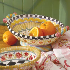 MacKenzie-Childs Taylor Large Footed Serving Dish - Odd Fellows* Outdoor Entertaining