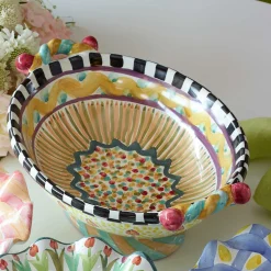 MacKenzie-Childs Taylor Large Footed Serving Dish - Odd Fellows* Outdoor Entertaining