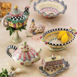 MacKenzie-Childs Taylor Large Footed Serving Dish - Odd Fellows* Outdoor Entertaining