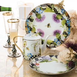 MacKenzie-Childs Thistle & Bee Charger* Outdoor Entertaining