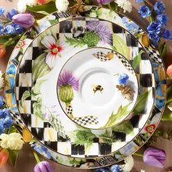 MacKenzie-Childs Thistle & Bee Charger* Outdoor Entertaining