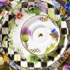 MacKenzie-Childs Thistle & Bee Dinner Plate - Garland* Outdoor Entertaining