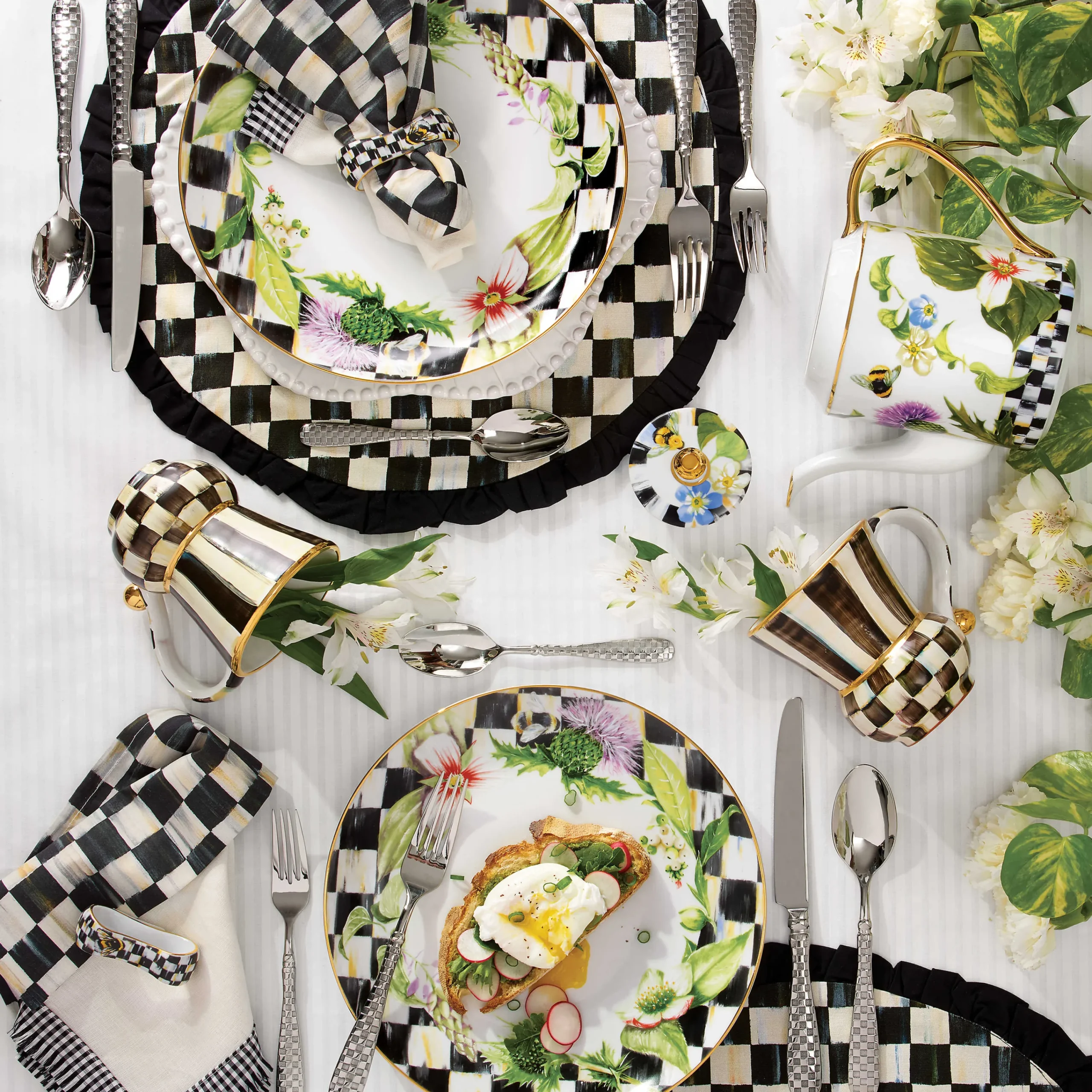 MacKenzie-Childs Thistle & Bee Teapot* Outdoor Entertaining