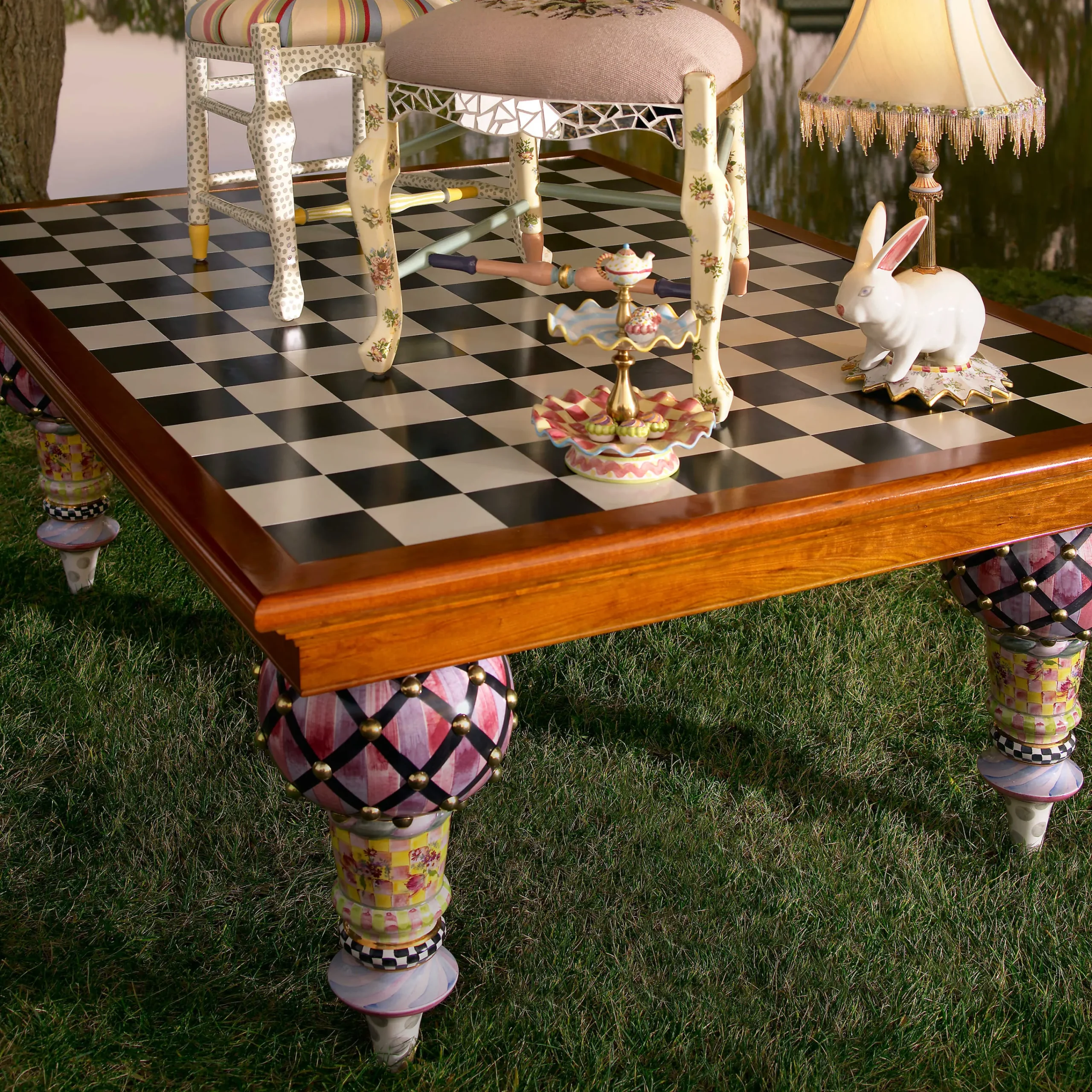 MacKenzie-Childs Train Table - 6'6" X 6'6"* Dining Room & Kitchen