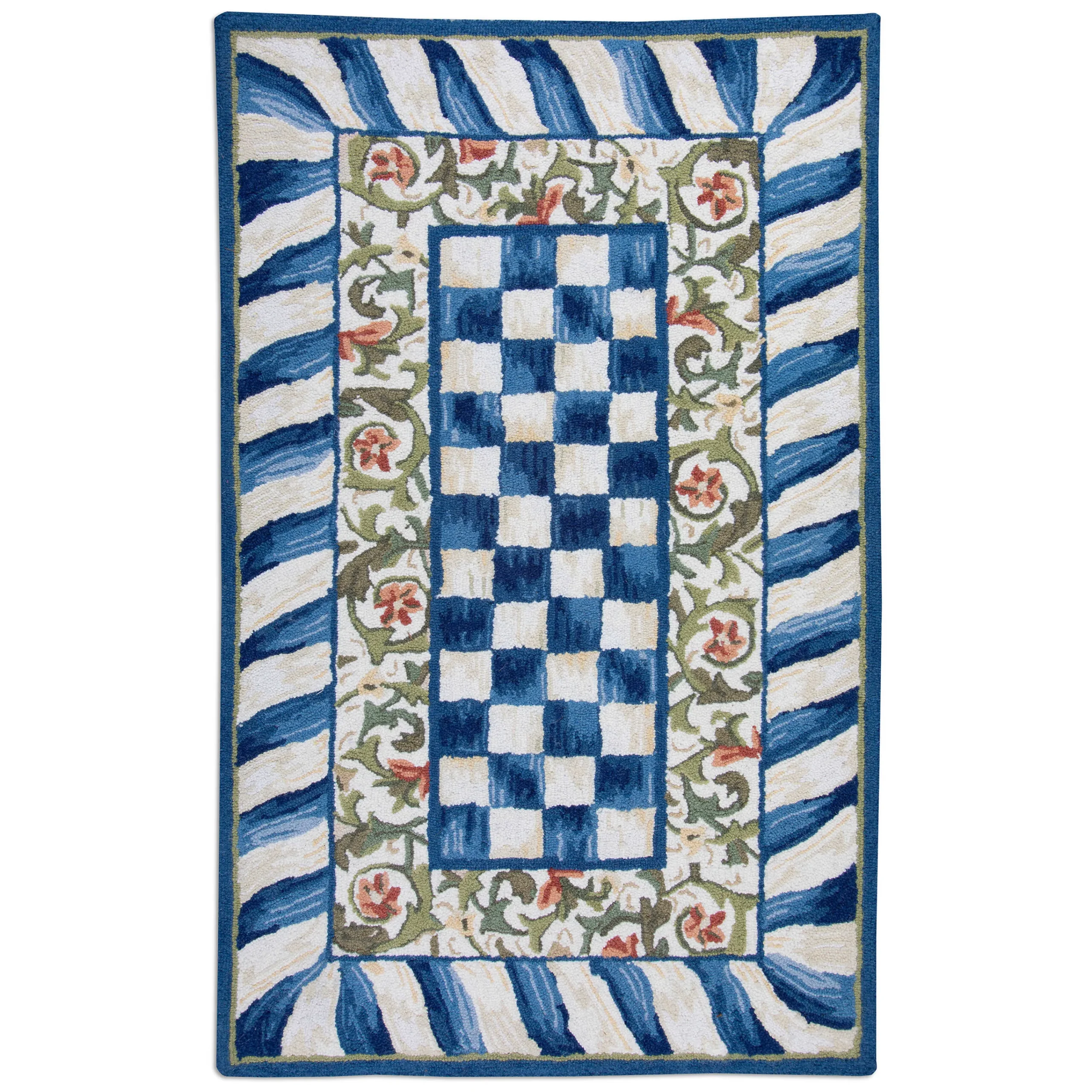 MacKenzie-Childs Truly Royal Check Rug - 3' X 5'* Rugs