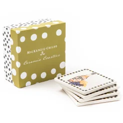 MacKenzie-Childs Vino Alfresco Coasters - Set Of 4* Table Accessories