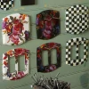 MacKenzie-Childs White Flower Market Enamel Switch Plate - Double Rocker* Room Accents