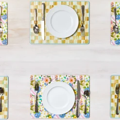 MacKenzie-Childs Wildflowers Cork Back Placemats - Set Of 4* Table Accessories
