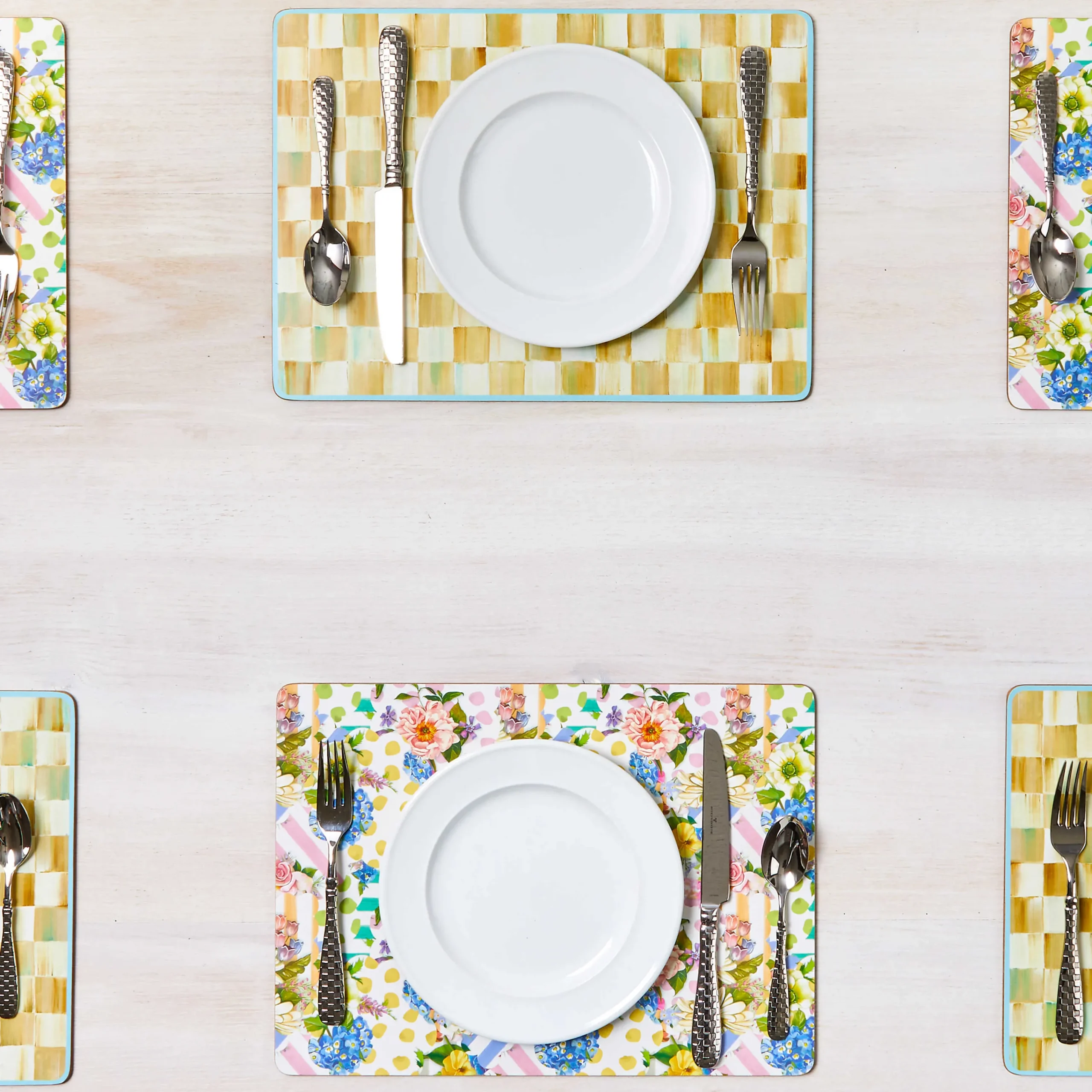 MacKenzie-Childs Wildflowers Cork Back Placemats - Set Of 4* Table Accessories