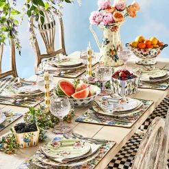 MacKenzie-Childs Wildflowers Dessert Plate - Green* Dinnerware & Flatware