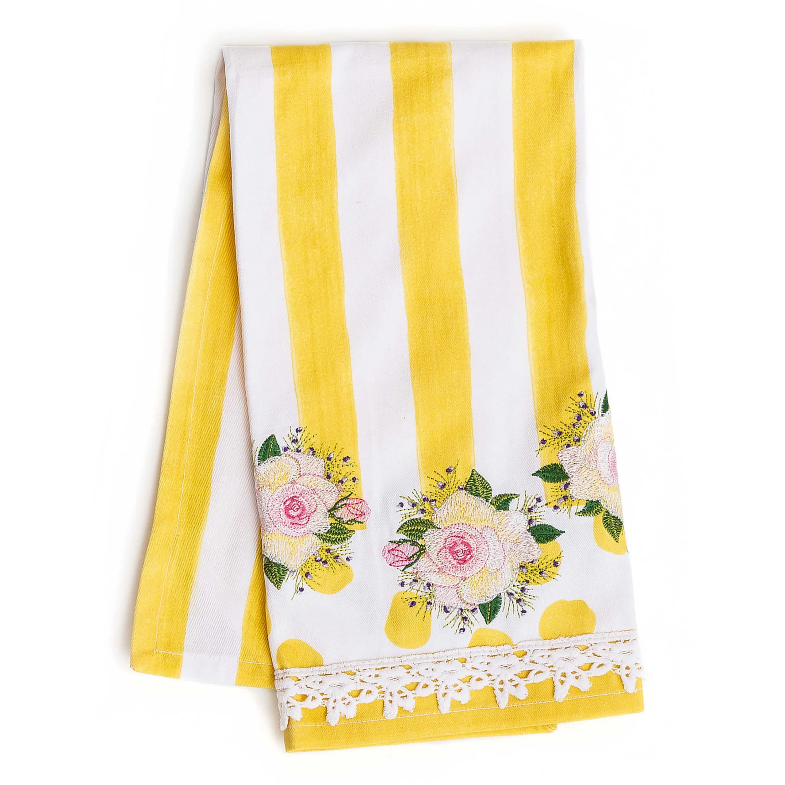 MacKenzie-Childs Wildflowers Dish Towel - Yellow* Kitchen & Table Linens
