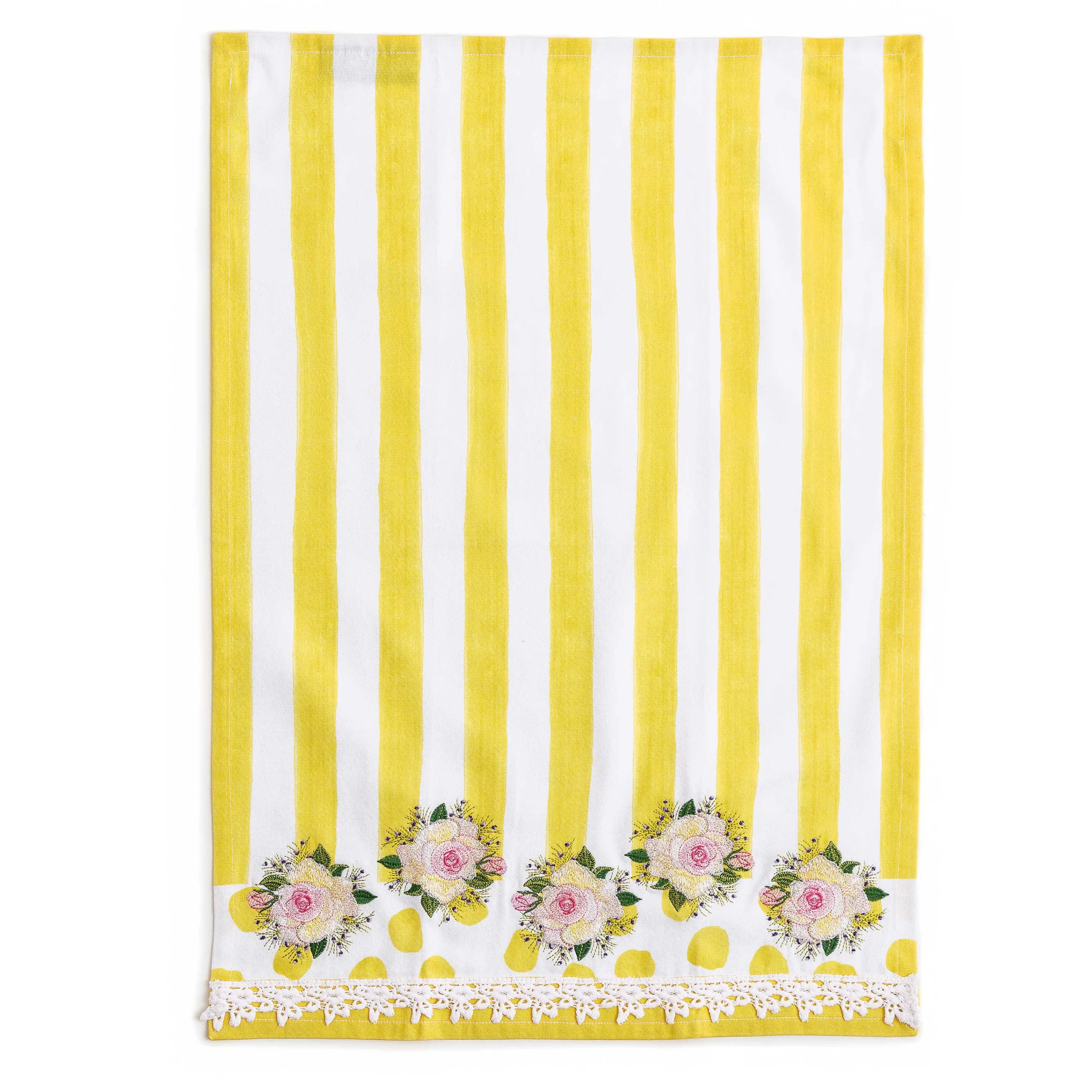 MacKenzie-Childs Wildflowers Dish Towel - Yellow* Kitchen & Table Linens