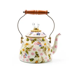 MacKenzie-Childs Wildflowers Enamel 2 Qt Tea Kettle - Pink* Tea Kettles